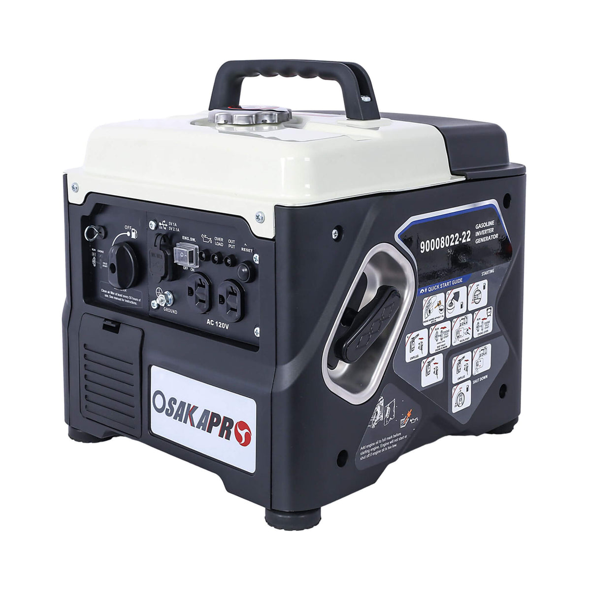 Heavy-Duty 1200W Ultra-Quiet Portable Gas Engine Inverter Generator (SAK54675)