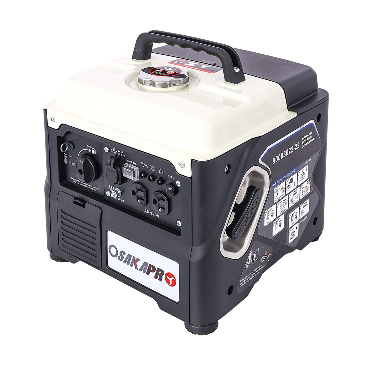 Heavy-Duty 1200W Ultra-Quiet Portable Gas Engine Inverter Generator (SAK54675)